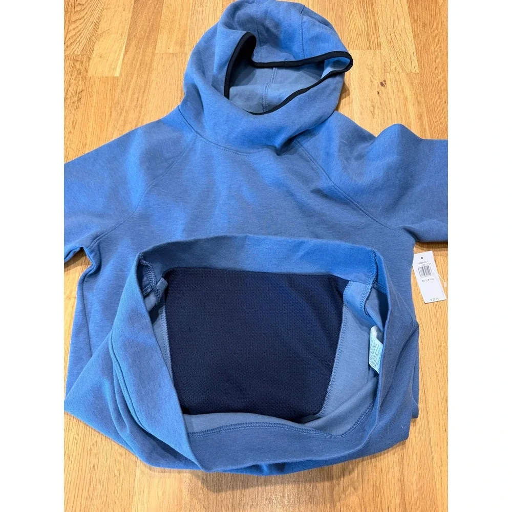 Old Navy Active Boys Dynamic Fleece Short Sleeve Hoodie Blue XL 14-16 NWT